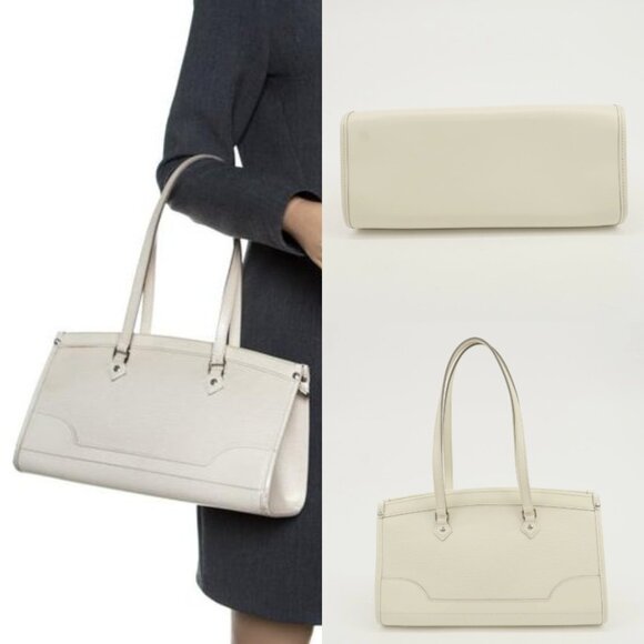 💎✨Beautiful✨💎Authentic Louis Vuitton Epi Madeleine PM Hand Bag Ivoire White - Picture 1 of 16